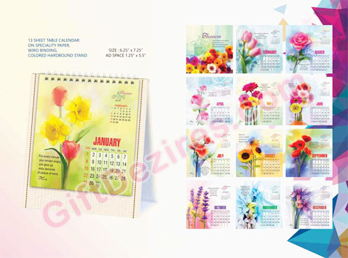 Table Calendar-Flowers